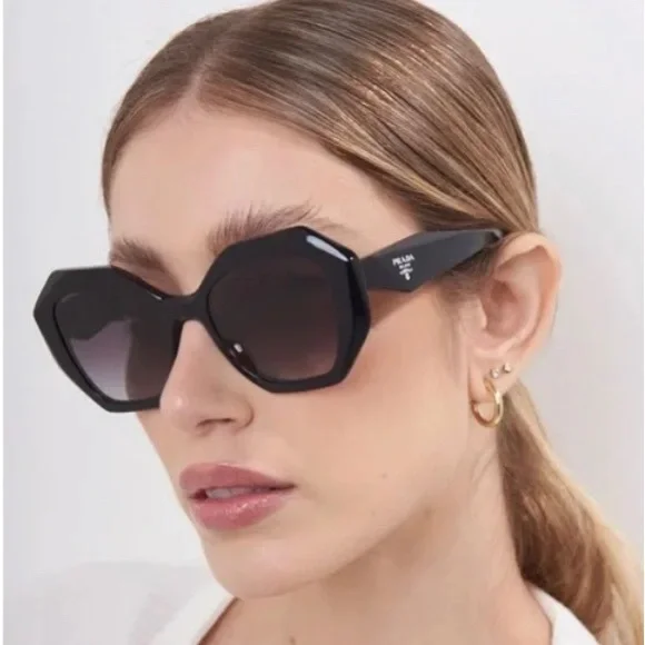 NEW PRADA PR16WS 08Q08I WOMEN’S SUNGLASSES PRADA SPR 16W BLUE EYEWEAR PR 16WS - Picture 3 of 12